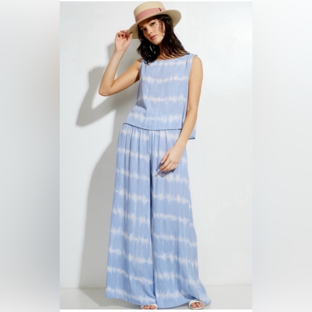 NWT Phil Love Tie Dye two piece wide leg pants set size S